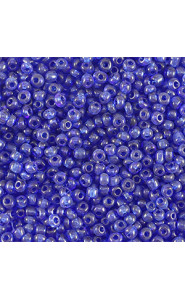 Glass seed beads 11/0 (2mm) Transparent royal blue